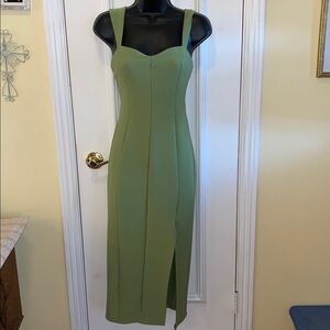 Abercrombie & Fitch Wide Strap Corset MIDI Dress